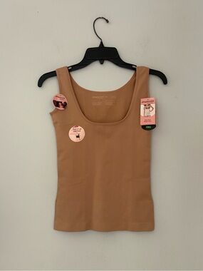 NWT Shapermint Essentials Open Bust Shaper Cami Tan Beige Size L Body Shaper